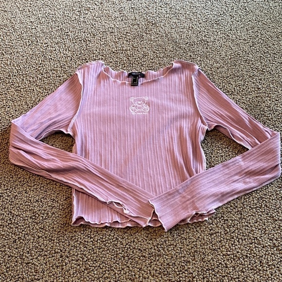 Forever 21 Long Sleeved Ribbed Shirt w/ Thumbholes Size Medium- Like New - Picture 1 of 5